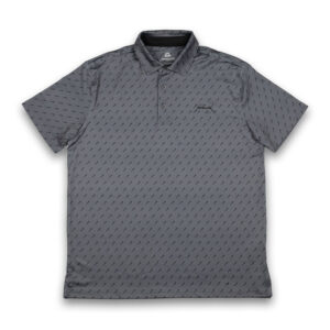 All-Over Logo Print Polo (Grey)