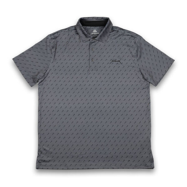 All-Over Logo Print Polo (Grey)