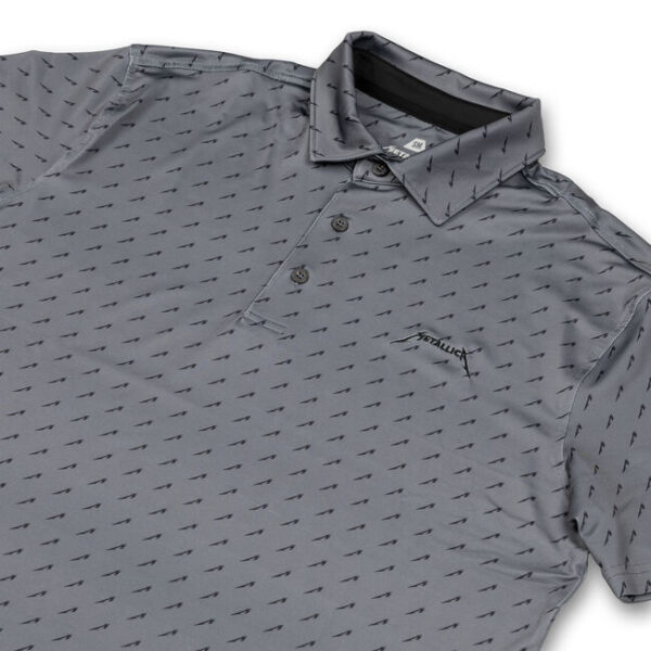 All-Over Logo Print Polo (Grey)