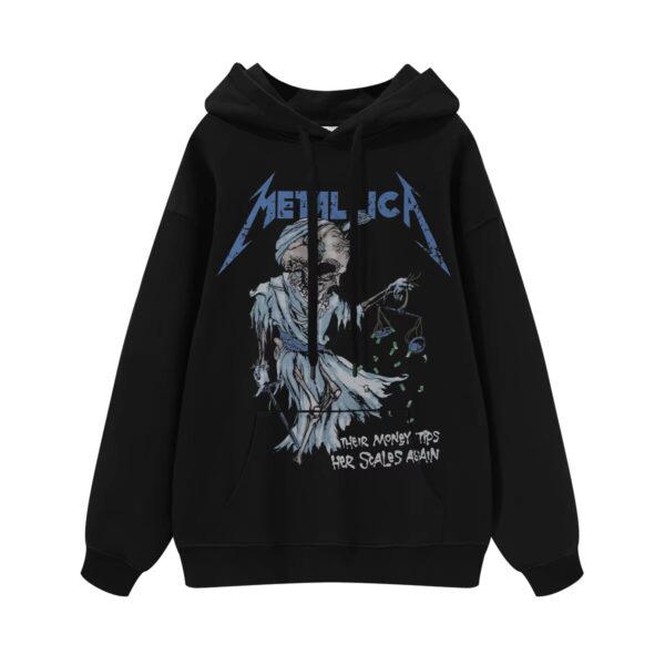 Metallica Blue Print Hoodie